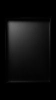 Black rectangular serving tray isolated on transparent background, cut out and ready for menus, restaurant clipart, print on demand, stickers, and food service design projects.