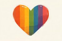 Rainbow colored heart shape with grunge texture effect on light background, symbol of love, pride and diversity for greeting cards and social media posts.