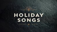 Elegant gold foil holiday songs typography on dark textured background for festive music album cover, greeting card, poster design and seasonal branding.