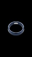 Dark navy blue smart ring with sensor, isolated on transparent background, ready for tech, wearable, and print on demand design use.