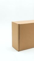 Brown cardboard shipping box isolated on white background for packaging and delivery concepts.