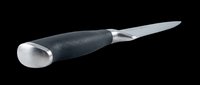 Palette knife with black handle and metal blade isolated on transparent background, ready for clipart, t-shirt design, stickers, and print-on-demand products.