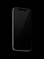 Modern smartphone with black screen isolated on transparent background, ready for design use on t-shirts, clipart, stickers, print-on-demand products and sublimation projects.