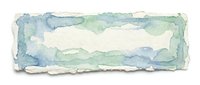 Watercolor painted banner with soft blue and green tones, featuring cream center space for text overlay, suitable for web design, social media headers, and creative projects.