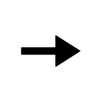 Black arrow pointing right on transparent background isolated for web design, presentations and user interface elements.