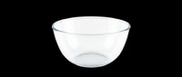 Clear glass mixing bowl isolated on transparent background, ready for kitchen design, recipe graphics, cooking tutorials, culinary clipart, and print-on-demand products.