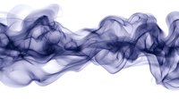 Elegant flowing purple smoke waves create mesmerizing abstract pattern against white background, isolated design element for creative projects and artistic compositions.