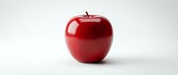 Glossy red apple isolated on white background, ready for design use on packaging, educational materials, and health-related projects.