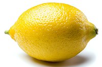 Fresh whole yellow lemon with textured peel isolated on white background, showing natural citrus fruit detail and vibrant color. Suitable for food and cooking concepts.