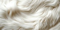 Luxurious white fur texture with soft waves and flowing strands creating an elegant natural pattern, suitable for fashion and interior design backgrounds.