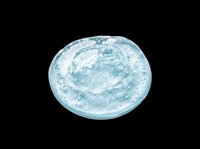 Transparent gel blob with bubbles and water droplets, isolated on transparent background. Ready for design use on t-shirts, stickers, clipart, print-on-demand products, and sublimation projects.