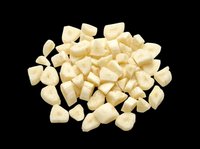Diced white cheese cubes isolated on transparent background, ready for culinary design, food packaging, recipe graphics, cooking blogs, restaurant menus, and print-on-demand food illustrations.