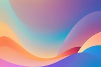 Smooth flowing waves in vibrant gradient colors create abstract background with soft curves and transitions between orange, purple, blue and pink tones.