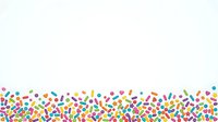 Colorful sprinkles scattered across white background, isolated design element suitable for bakery, confectionery, and dessert-related projects, invitations, and promotional materials.