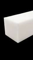 White foam block isolated on transparent background, ready for design use in product mockups, packaging templates, sublimation projects, and print-on-demand applications.
