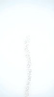 Vertical stream of oxygen molecules floating upward on white background, isolated design element suitable for scientific presentations, educational materials, chemistry concepts, medical illustrations, and graphic design projects.