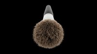 Microphone windscreen with brown fur cover isolated on transparent background, ready for audio recording design, podcasting graphics, music production clipart, sublimation, and print-on-demand projects.