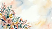 Watercolor floral arrangement with roses, leaves, and botanical elements on soft pastel background, isolated for design use on cards, invitations, and digital projects.