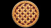 Homemade berry pie with golden lattice crust isolated on transparent background, ready for t-shirt design, clipart, stickers, print-on-demand products and sublimation projects.