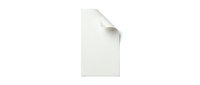 White blank document folder with corner cut isolated on transparent background for office and business design projects.