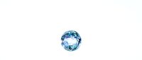 Sparkling blue gemstone with brilliant faceted cuts isolated on white background, suitable for jewelry design, luxury branding, and product mockups.