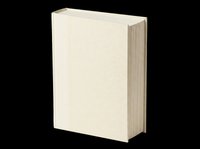 Blank white hardcover book isolated on transparent background, ready for t-shirt design, stickers, clipart, print on demand, and sublimation projects.