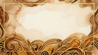 Vintage ornamental frame with scrollwork and leaf details on aged parchment background, suitable for invitations, certificates, and decorative design projects.