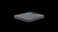 Compact music production controller with grid pads and knobs isolated on transparent background, ready for t-shirt designs, clipart, stickers, and print-on-demand products.