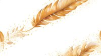 Elegant golden feathers with sparkling glitter effect on white background, seamless pattern design perfect for luxury packaging, textile prints and festive decorations.