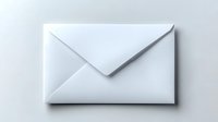 White paper envelope on light gray background with soft shadow, minimalist composition for business communication and correspondence concepts.