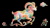 Colorful decorative horse with ornate floral patterns in vibrant hues, isolated on transparent background. Ready for t-shirt design, clipart, stickers, sublimation, and print-on-demand projects.