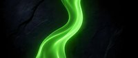 Glowing neon green wavy lines flowing against dark textured background, suitable for tech, energy, and modern design projects.