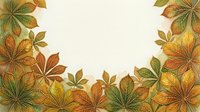 Autumn leaves border frame with hand-drawn foliage in warm fall colors on isolated white background, ready for seasonal design projects and decorative layouts.