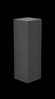 Dark gray rectangular foam block isolated on transparent background, cut out and ready for T-shirt design, stickers, clipart, print on demand, and sublimation projects.
