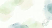 Soft watercolor background with gentle green and blue washes creating an organic frame around white center space for text or design elements.