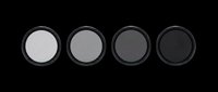 Grayscale gradient circles progressing from light to dark, isolated on transparent background. Ready for clipart, t-shirt design, print-on-demand, sublimation, and sticker applications.