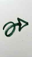 Hand-drawn male gender symbol in dark green marker on white paper background, isolated and ready for design use on apparel, signage, and educational materials.