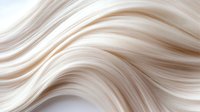 Luxurious platinum blonde hair waves creating smooth flowing curves and lines on light background, macro close up view showing silky texture and shine for beauty and haircare concept.
