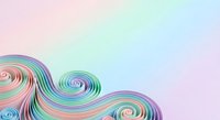 Abstract pastel rainbow swirls flowing across gradient background creating dreamy waves and spirals for modern design projects and creative artwork.
