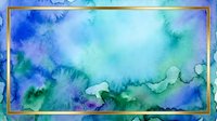 Watercolor abstract background with flowing blue, turquoise, and green washes creating organic shapes. Soft blending and fluid transitions ideal for design projects, presentations, and creative backgrounds.