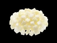 Pile of diced white cheese cubes isolated on transparent background, ready for food design, print on demand, stickers, clipart, and T-shirt use.