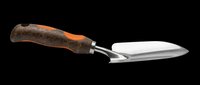 Gardening trowel with wooden handle isolated on transparent background, ready for clipart, print-on-demand, t-shirt design, stickers, and sublimation projects.