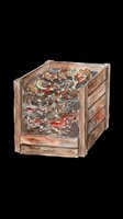 Watercolor compost bin with worms and organic waste, isolated on transparent background. Great for eco clipart, gardening stickers, t-shirt design, and print on demand.