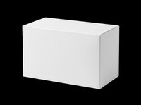 Blank white rectangular box isolated on transparent background, ready for mockup, packaging design, print on demand, stickers, clipart, and t-shirt design use.
