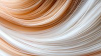 Smooth flowing curves in peach and white create elegant abstract background with soft gradient waves and silky texture for luxury design projects.