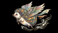 Ornate steampunk hedgehog with mechanical wings and decorative flourishes, isolated on transparent background. Ready for t-shirts, stickers, clipart, sublimation, and print-on-demand designs.
