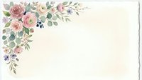 Watercolor floral corner arrangement with pink roses, cream blooms, green foliage and berries on isolated white background, ready for wedding invitations and greeting card designs.