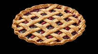 Homemade berry pie with golden lattice crust and fruit filling, isolated on transparent background. Ready for bakery designs, food packaging, recipe graphics, t-shirt prints, and culinary clipart projects.