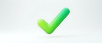 Green checkmark icon isolated on white background for approval, success, and confirmation designs.