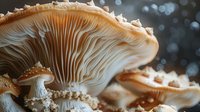 Close-up of mushroom gills showing detailed texture and structure with soft bokeh background, useful for nature photography and food concepts.